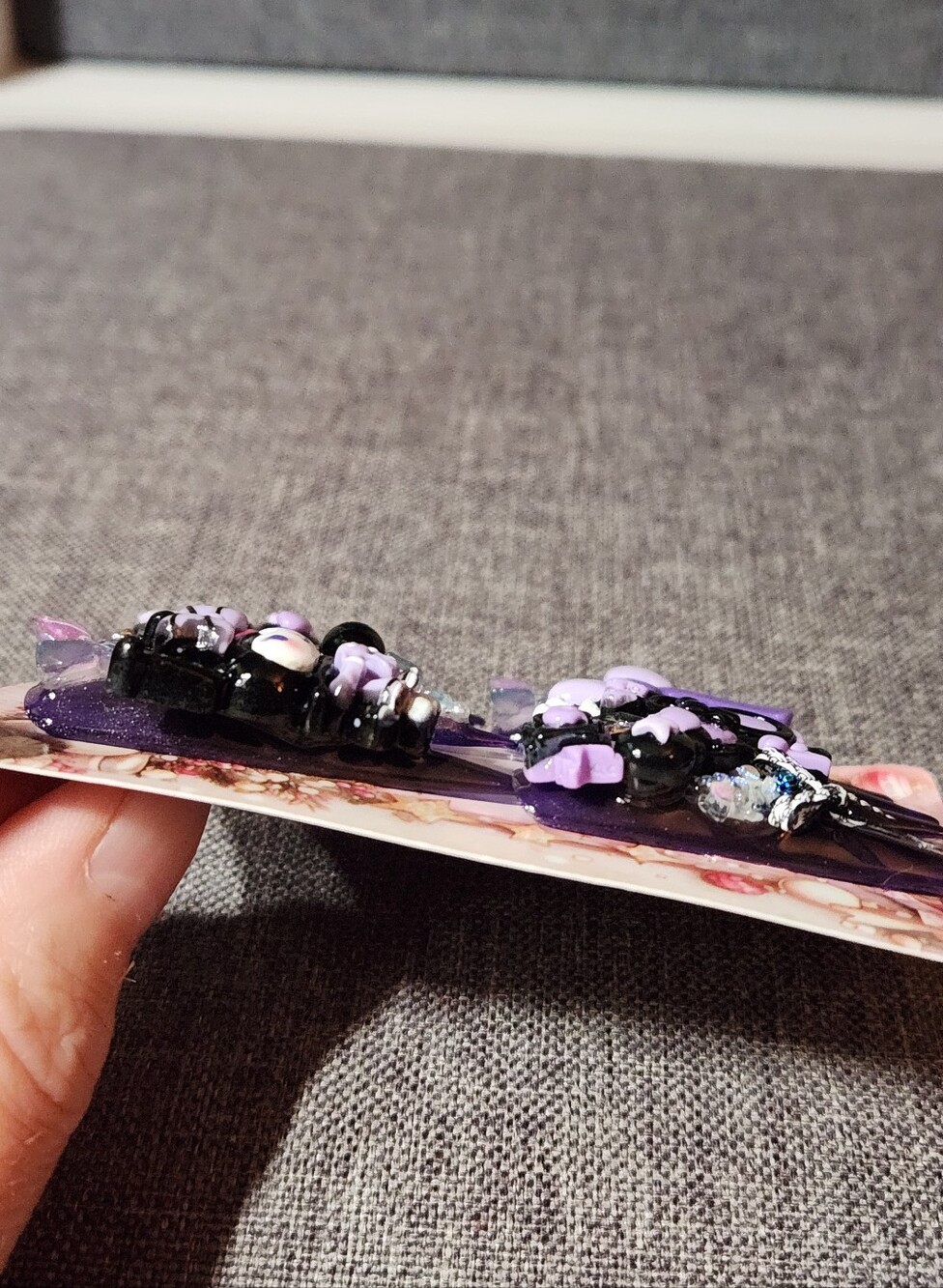 Purple  Press On Nails. Size Large - Picture 2 of 5